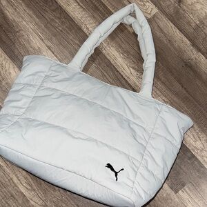 Puma light gray puffer Tote Bag